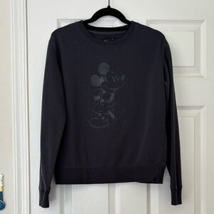 Disney Official Crewneck Sweatshirt with Mickey Mouse Decal on the Front